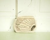 Vintage Beaded Clutch / 1950s Art Deco Style Belt Purse