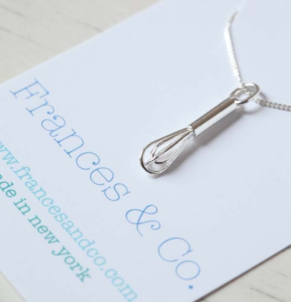 Sterling Silver Whisk Pendant or Charm