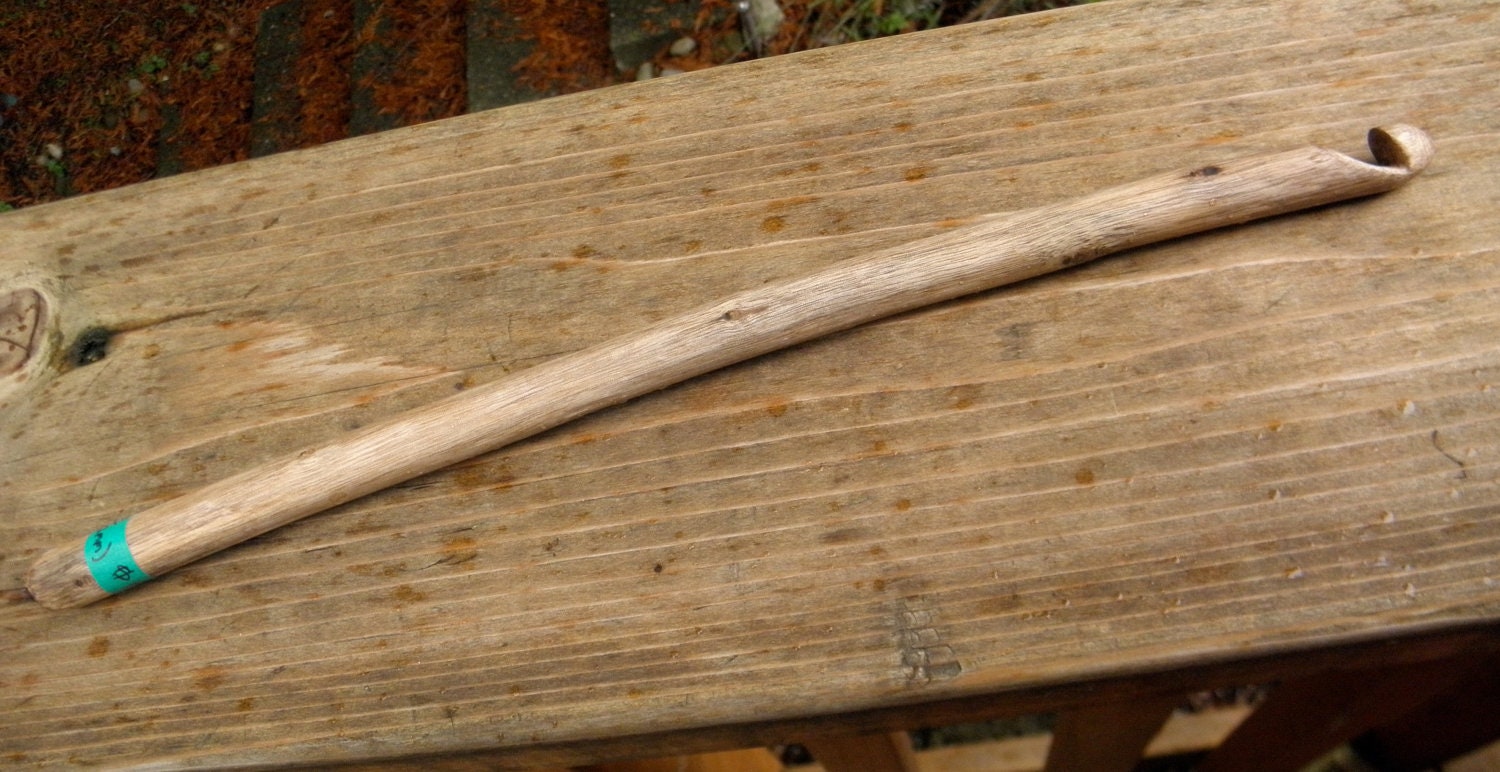 Hand Carved Hook -Did someone say Tunisian- Size P