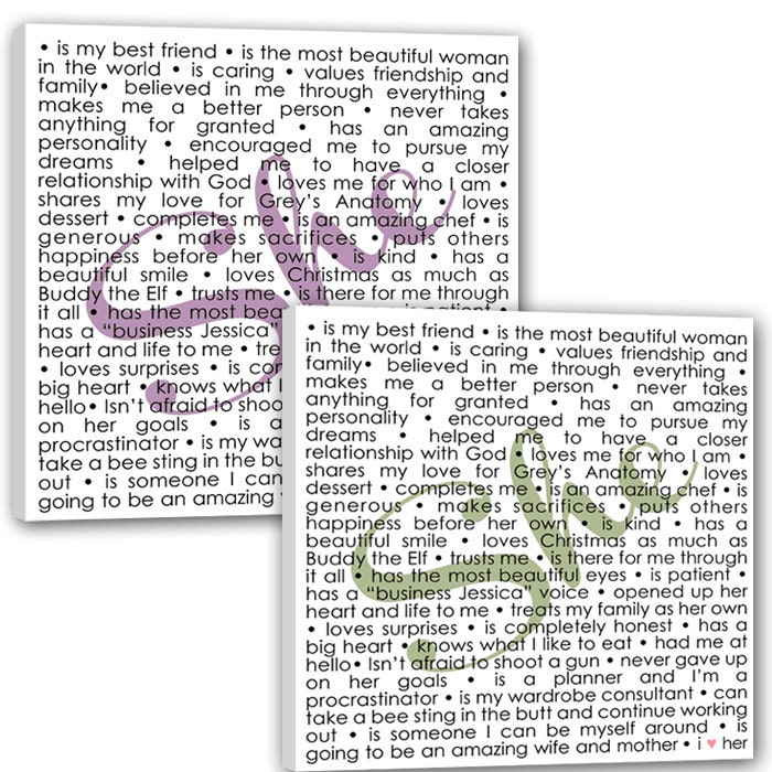 She She LGBT Word Art Wedding Sign phrases Reception art describing  your love Custom Canvas,-THIS listing is for TWO - 14x14  inches