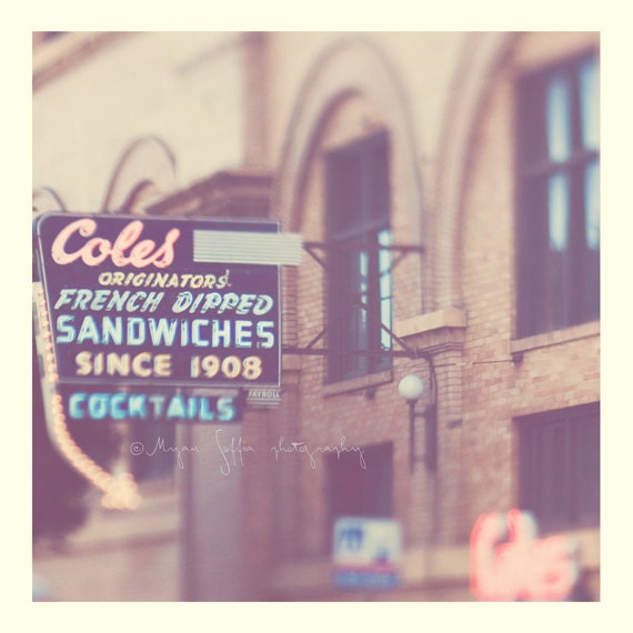 Los Angeles photography, downtown LA bar sign cocktails, architecture historic Coles The Varnish 213 nightlife PE building photo loft decor