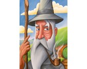 GANDALF THE GREY -  Wizard from Lord of the Rings, The Hobbit - 6"x11" Print
