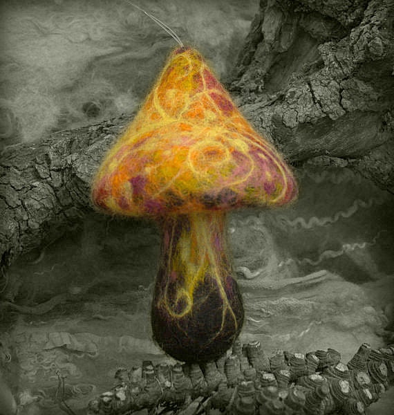 Fantasy forest pixie mushroom