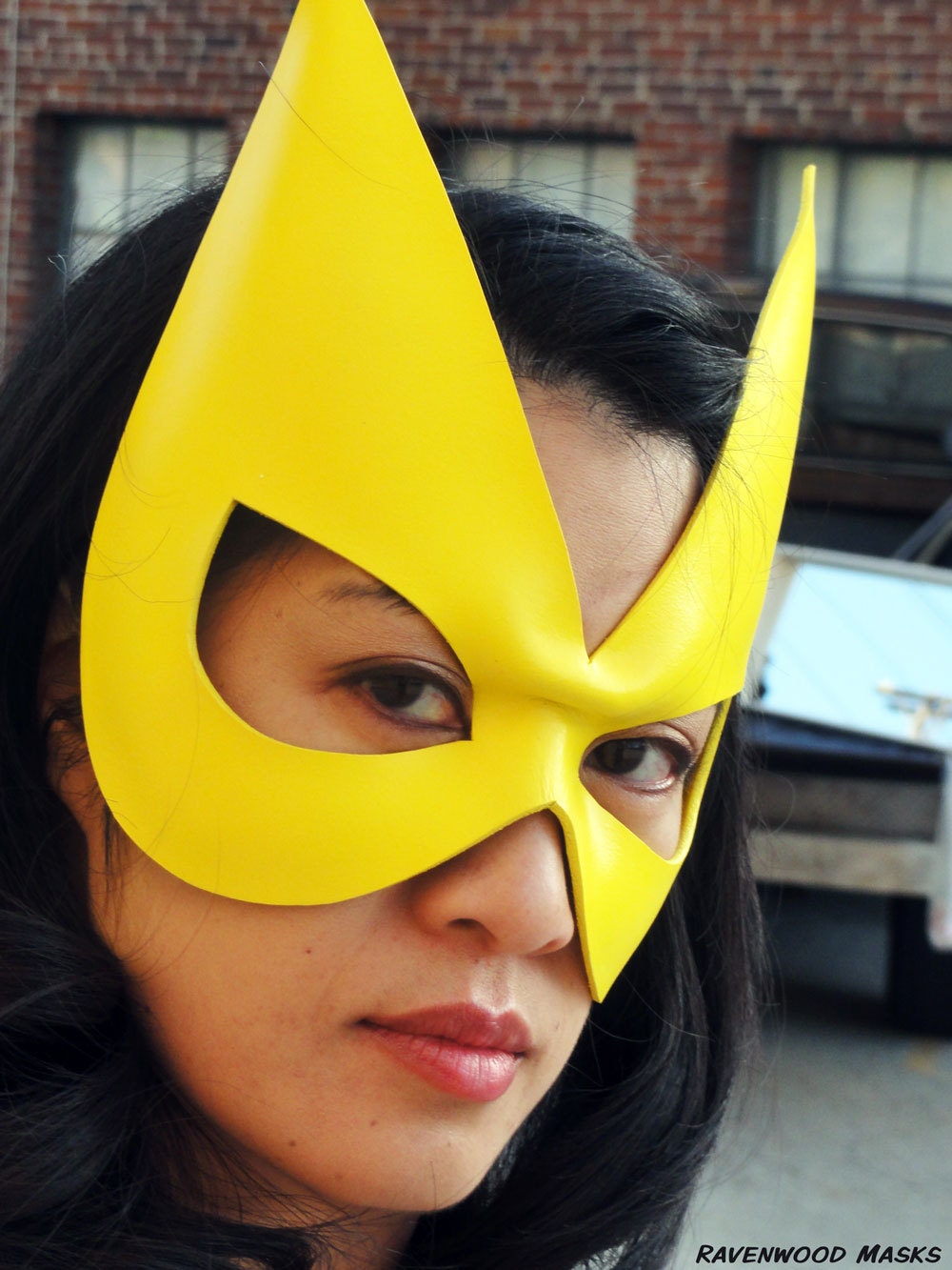 Superhero mask - Honor - leather mask - Made to Order