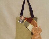 Velvet Feel & Vintage Wool Plaid Fabric Purse