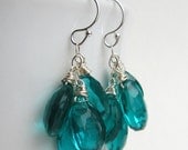 Blue Quartz Cluster Earrings