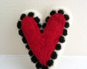 Needle Felted Heart Ornament