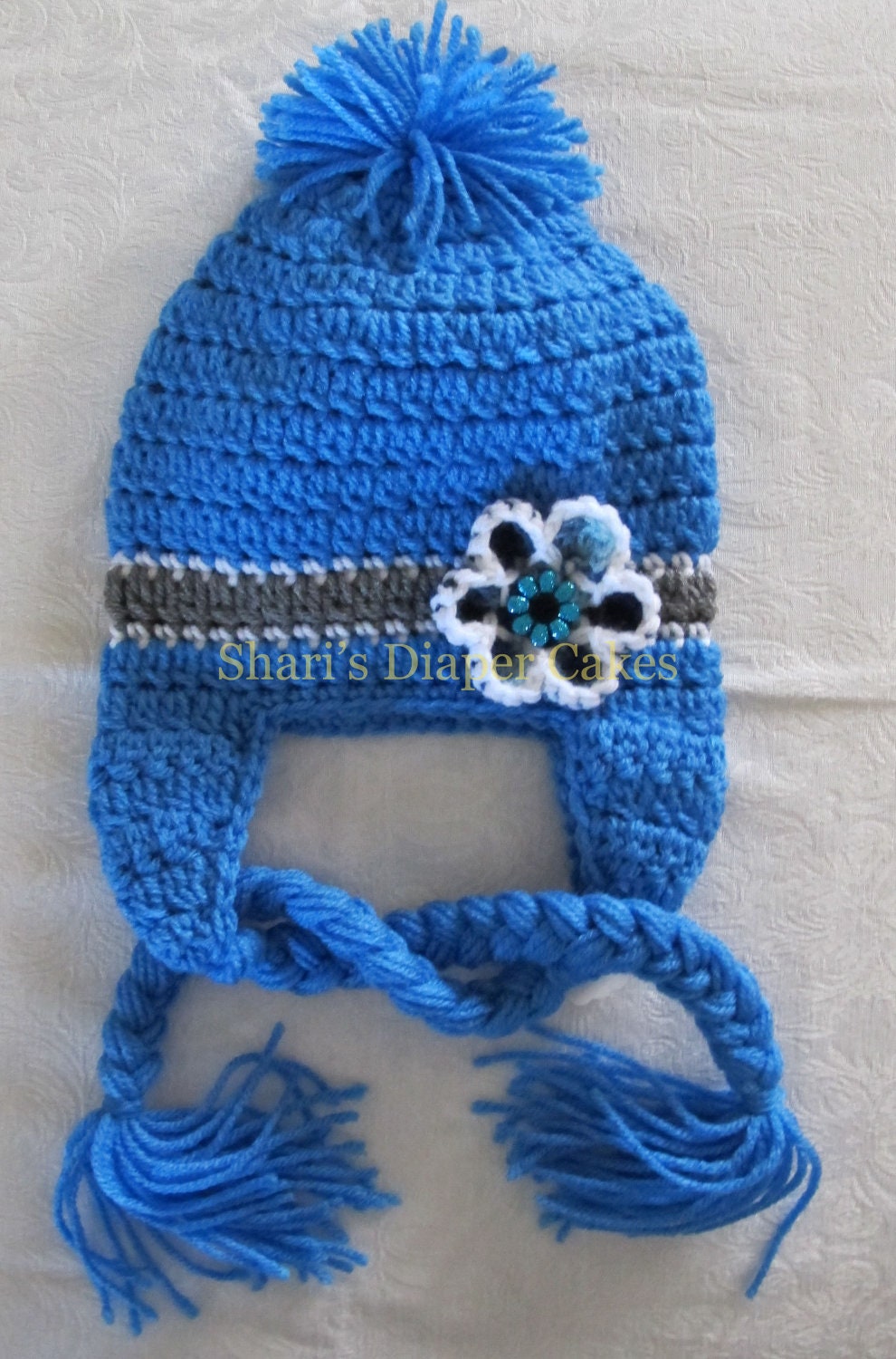 Blue Crochet Hat - Baby Hat - Child's Hat