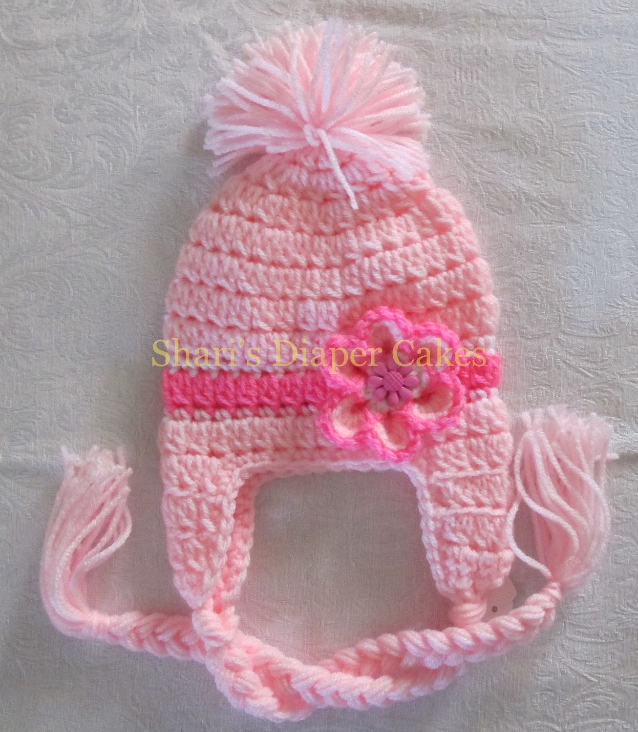 Pink Crochet Hat - Baby Hat - Child's Hat