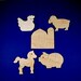 Farm Party Favors - Childrens Wood Puzzles - Package of 10 Farm Animal and Barn Puzzles - All Natural Wooden Toys - Fun for Toddler Partys