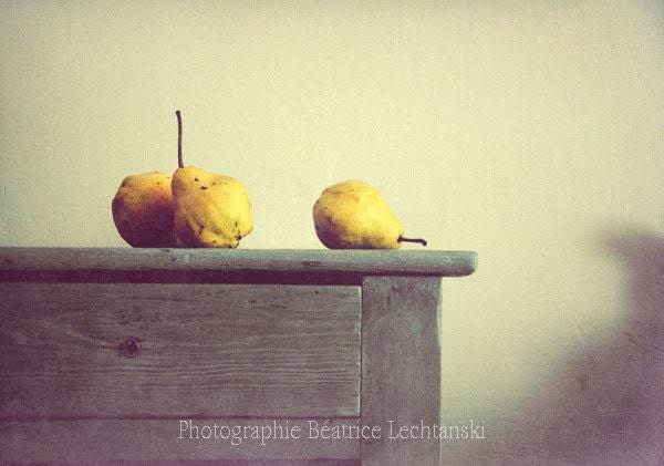 3 pears... Fine art kitchen photography print. 8,3 x 11,7 (21x 29,7cm)