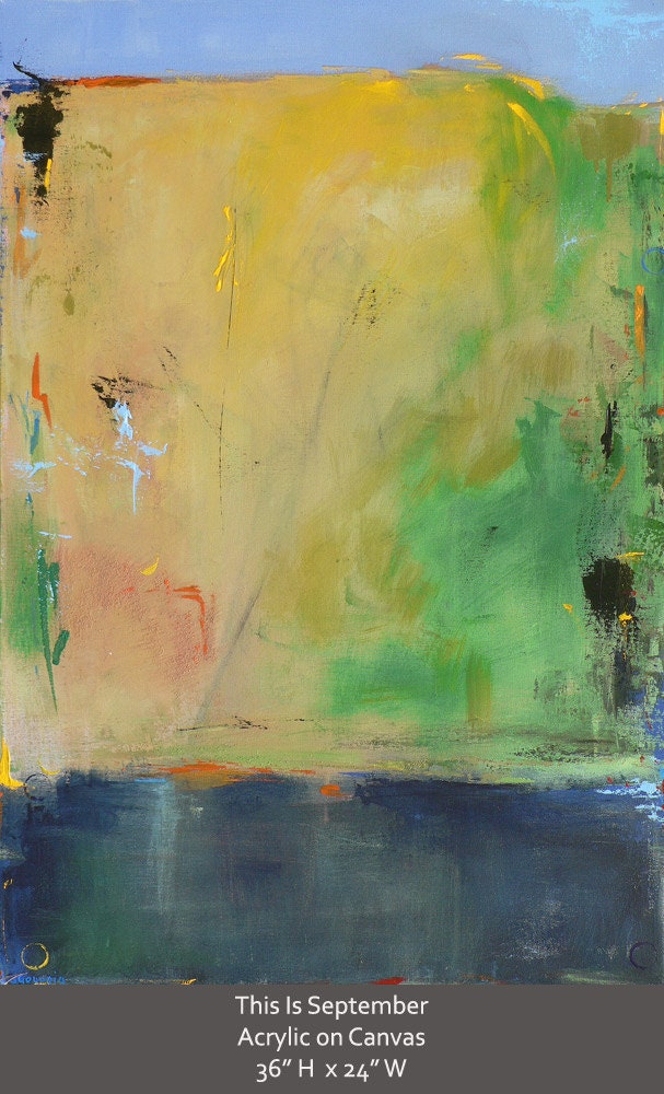 Contemporary Abstract Landscape Painting-original fine art luxury item west elm artist