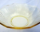 Fostoria Fairfax Topaz Bowl Dish Meat Lemon Bow Handles