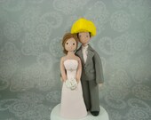 Bride & Groom Custom Made Cheeseheads Wedding Cake Topper