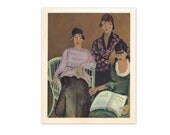 Vintage 1940s Matisse Fine Art Print. 6.5" x 8". The Three Sisters, 1915. By French Artist Henri Matisse. Paris, Contemporary. (No. 277)