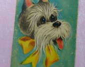 Vintage Kitsch Adorable Terrier Dog Vintage Retro Playing Cards