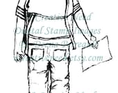 INSTANT DOWNLOAD Digital Stamp Image SCHOOL Boy
