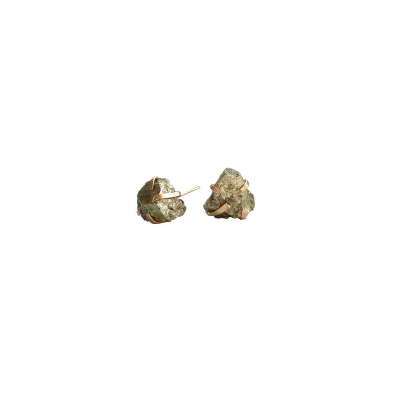 Pyrite Post Earrings