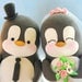 Custom wedding cake toppers penguins - love birds personalized