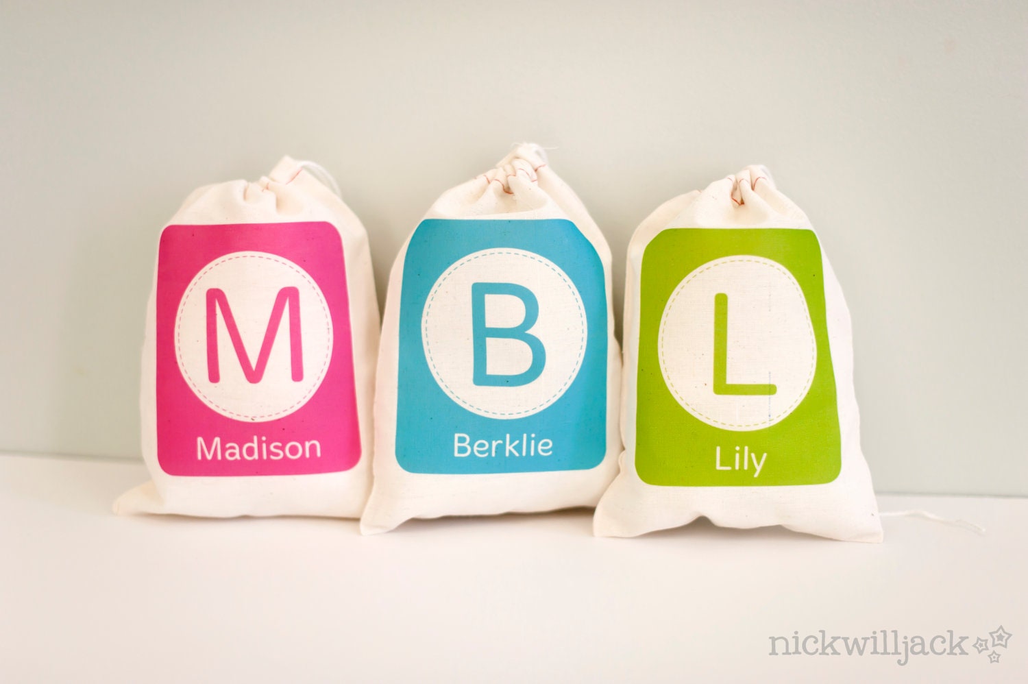 Monogram Party Favor Bags-Set of 6 Il_570xn