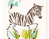 Z is for Zebra - 5x7 art print