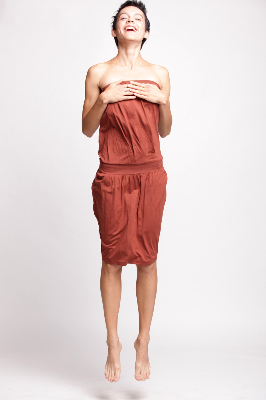 Strapless Knee Length Dress