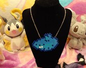 Zelda Ocarina pixel perler necklace