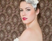 Wedding headpiece, bridal headpiece with crystals and flowers