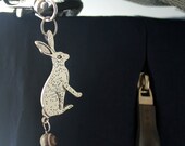 Rabbit Zipper Pull - Bunny Poop Clasp for Back Packs, Keyrings