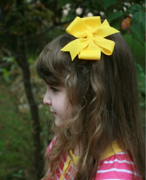 Pick 10 - Medium / Large Basic Set  Pinwheel Hair Bows - Cute for Pigtails - Birthday / Flower Girl / Spring / Easter