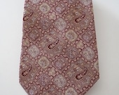 Vintage Neckties Men's 80's Wemblon, Wembley, Pink, Paisley, Polyester, Fat Tie 307 FreshandSwanky on Etsy