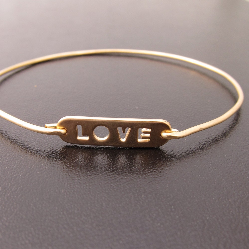 See Through Love Bracelet, Oval LOVE Bangle Bracelet, Love Jewelry, Gold Bracelet, Gold Bangle Bracelet, Transparent Bracelet, Gold Jewelry