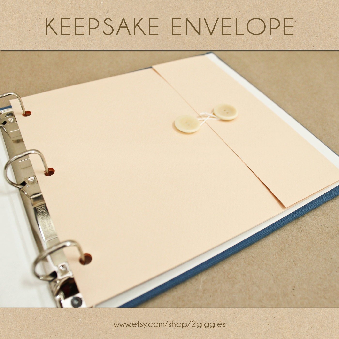 Keepsake Envelope - Honeysuckle -  Include in your Two Giggles Baby Album