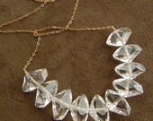 Swarovski Crystal and 14kt Gold Filled Chain Statement Necklace