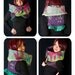 Fairy masterpiece nuno felt vest,  high fashion bolero, convertible shrug veste bolero,  pink cat , green,  purple,  stripes , ooak S to M