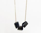 Raw Garnet Trio Necklace