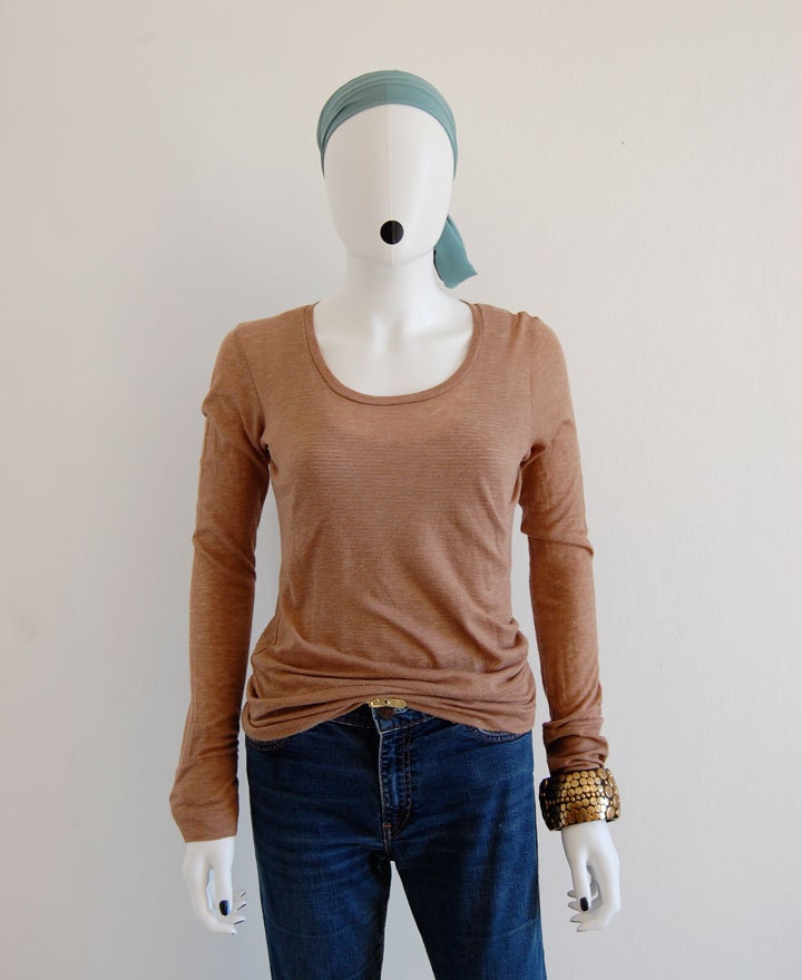 SALE vintage melange brown tshirt