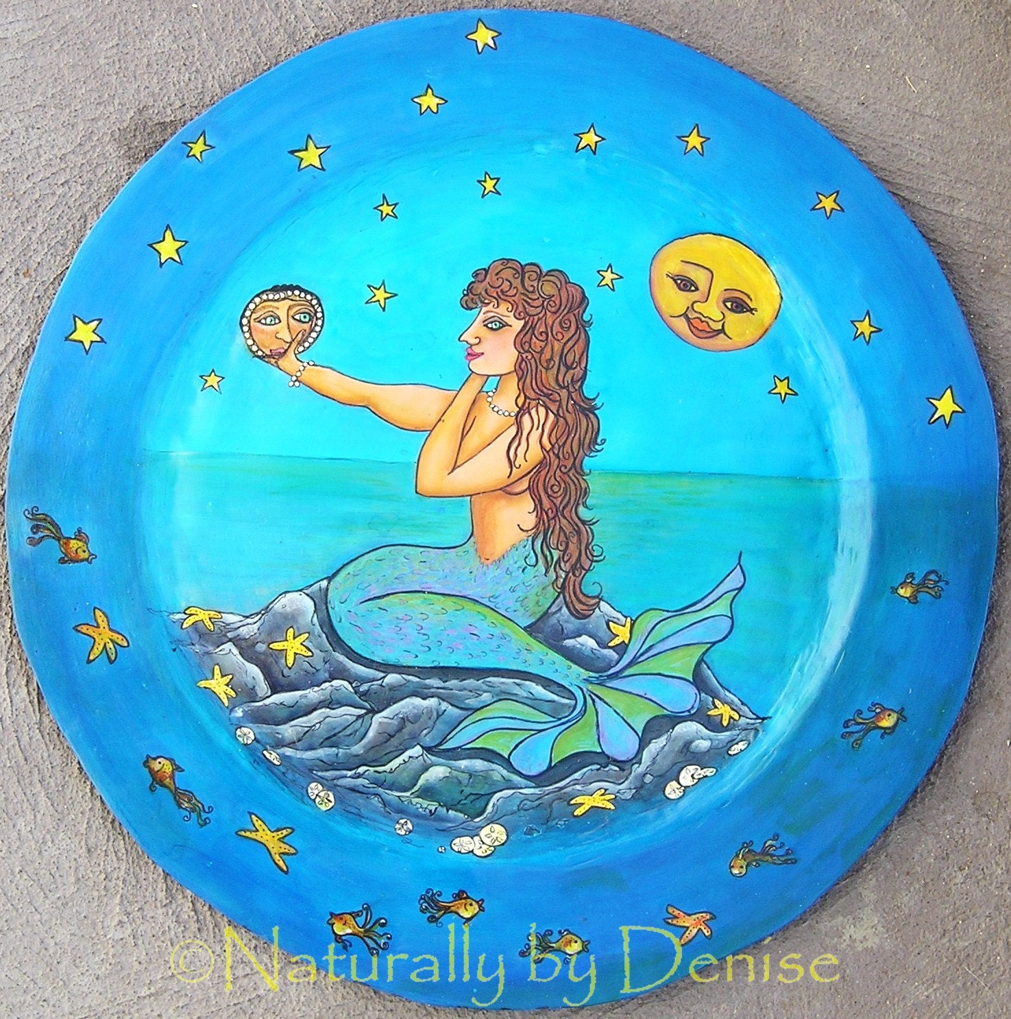 Mermaid Art,  Mermaid in the Moonlight