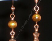 Copper Coral Goddess Earrings