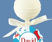 24 Cake Pop Tags, Sucker Tags, Birthday, Circus, Balloons, Red, Blue Il_170x135