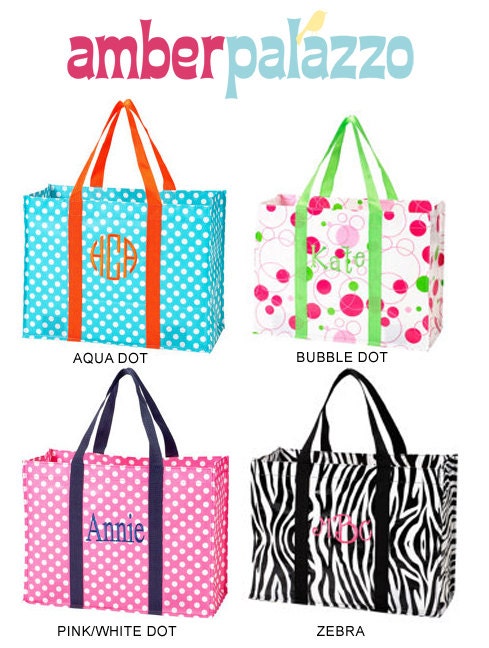 Personalized Shopping Beach Tote - Great Gift - Free Personalization