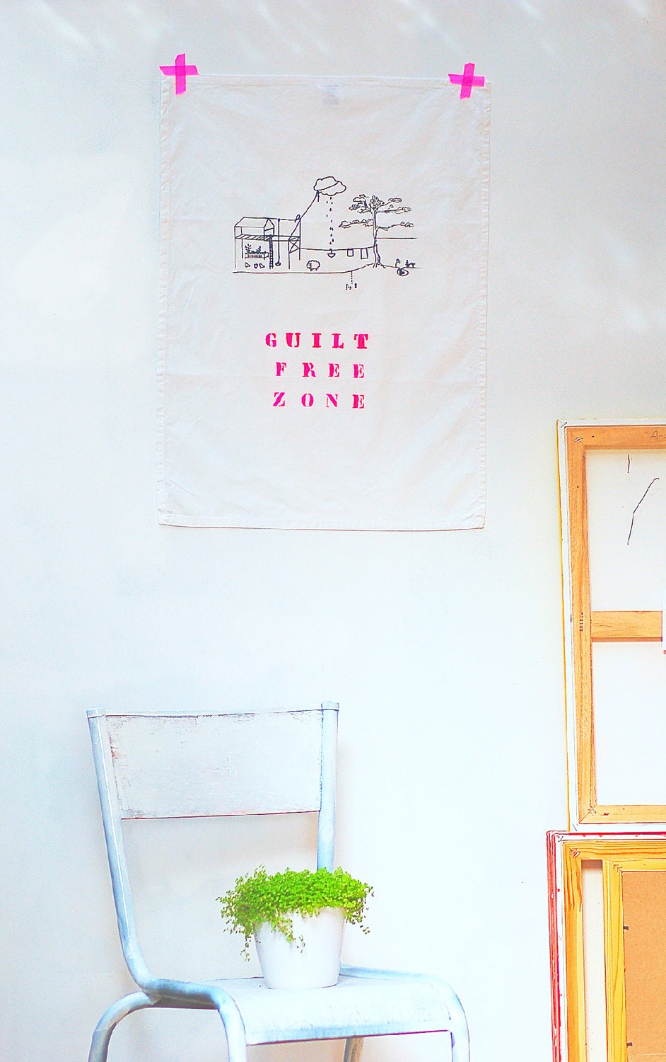 Tea Towel  screen printed :   - Free shipping