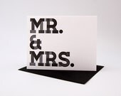 Letterpress Card - Individual Mr. & Mrs. Card
