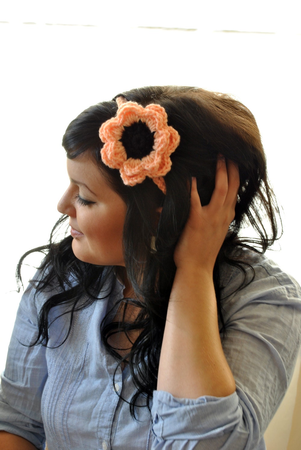 The Poppy - Flower Floral Crochet Headband Accessory Pick Your Color