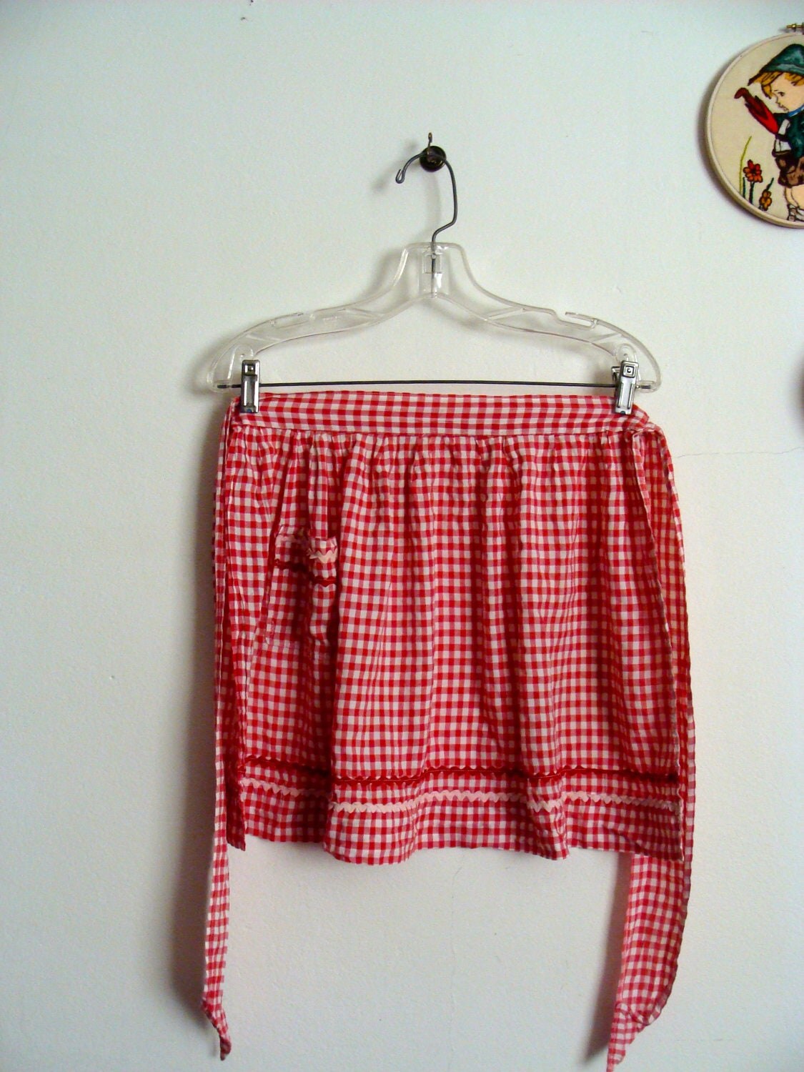 Red Checkered Apron