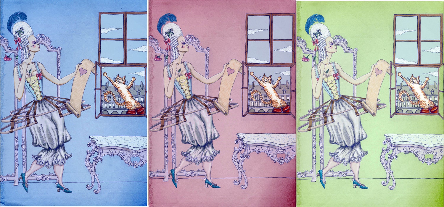 Romantic Fairy Tale Cards, set of 6