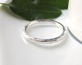 Hammered Silver Ring, Sterling Silver Band Stack Ring