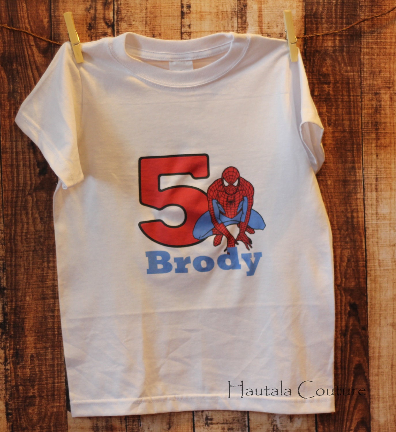 Spiderman Birthday Shirt - Personalized