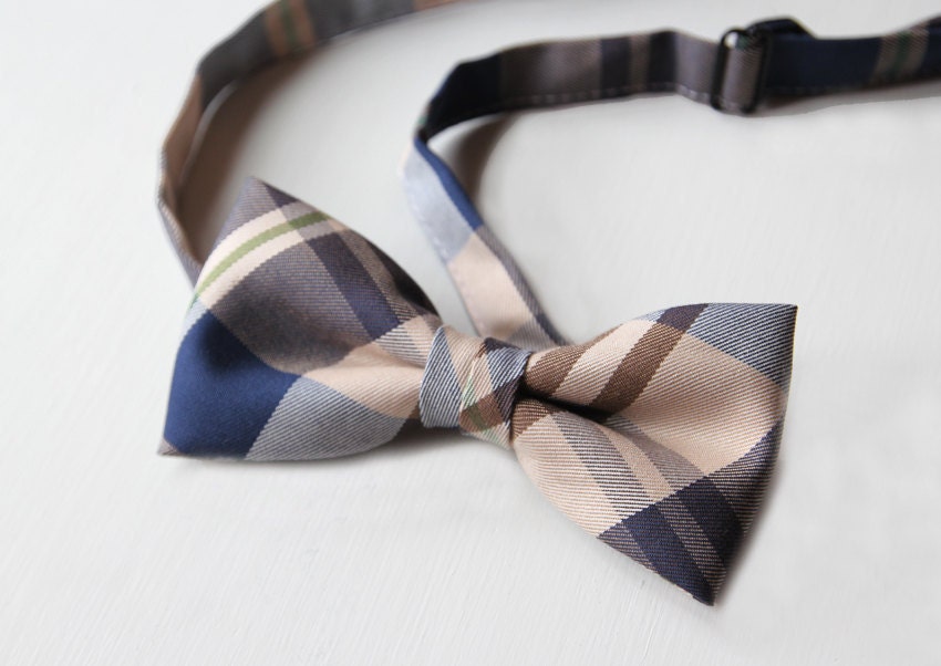 Christopher - Cotton Plaid Bow Tie