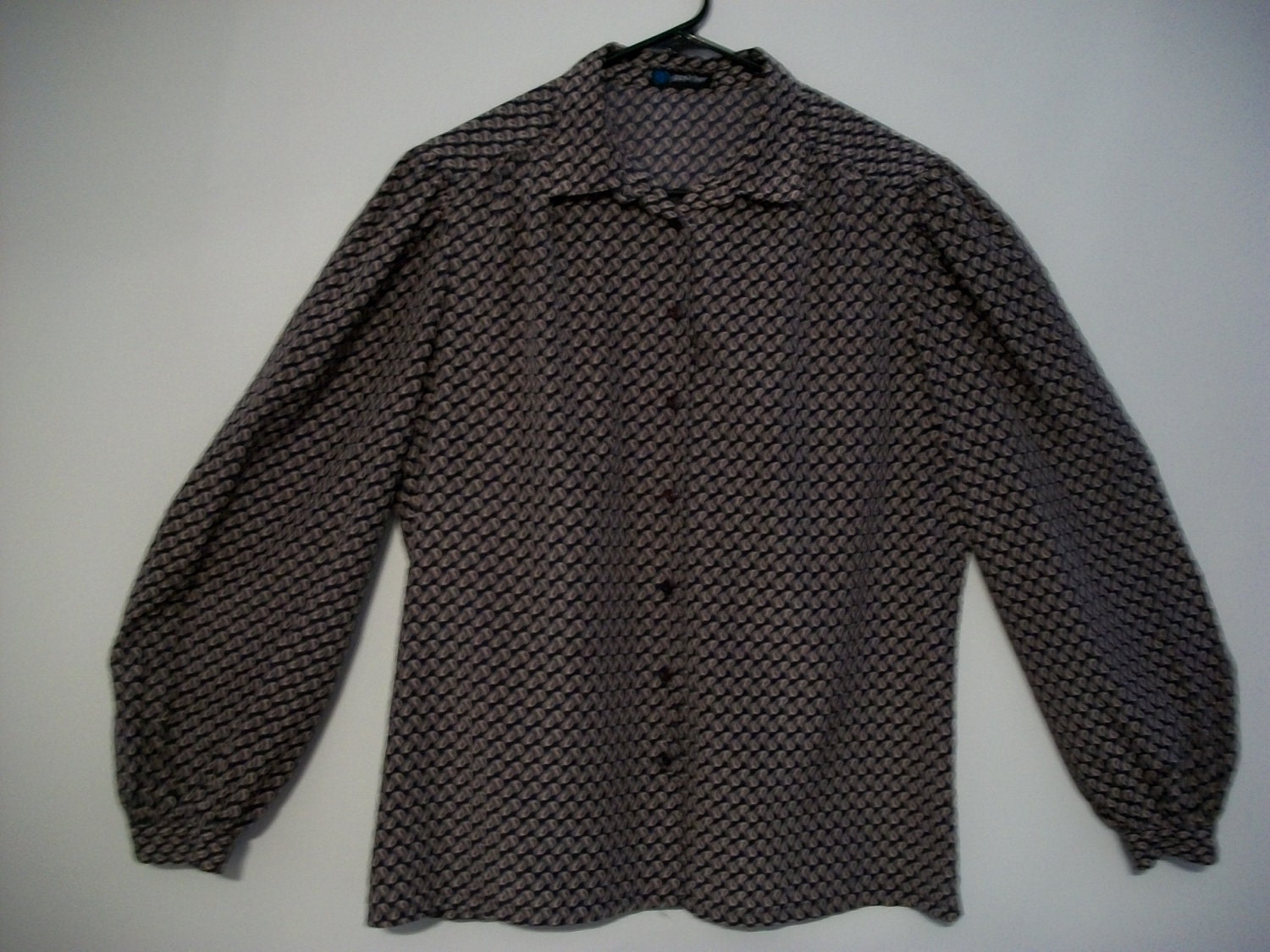 Vintage 70s navy paisley top by Pan-Her - FREE shipping worldwide